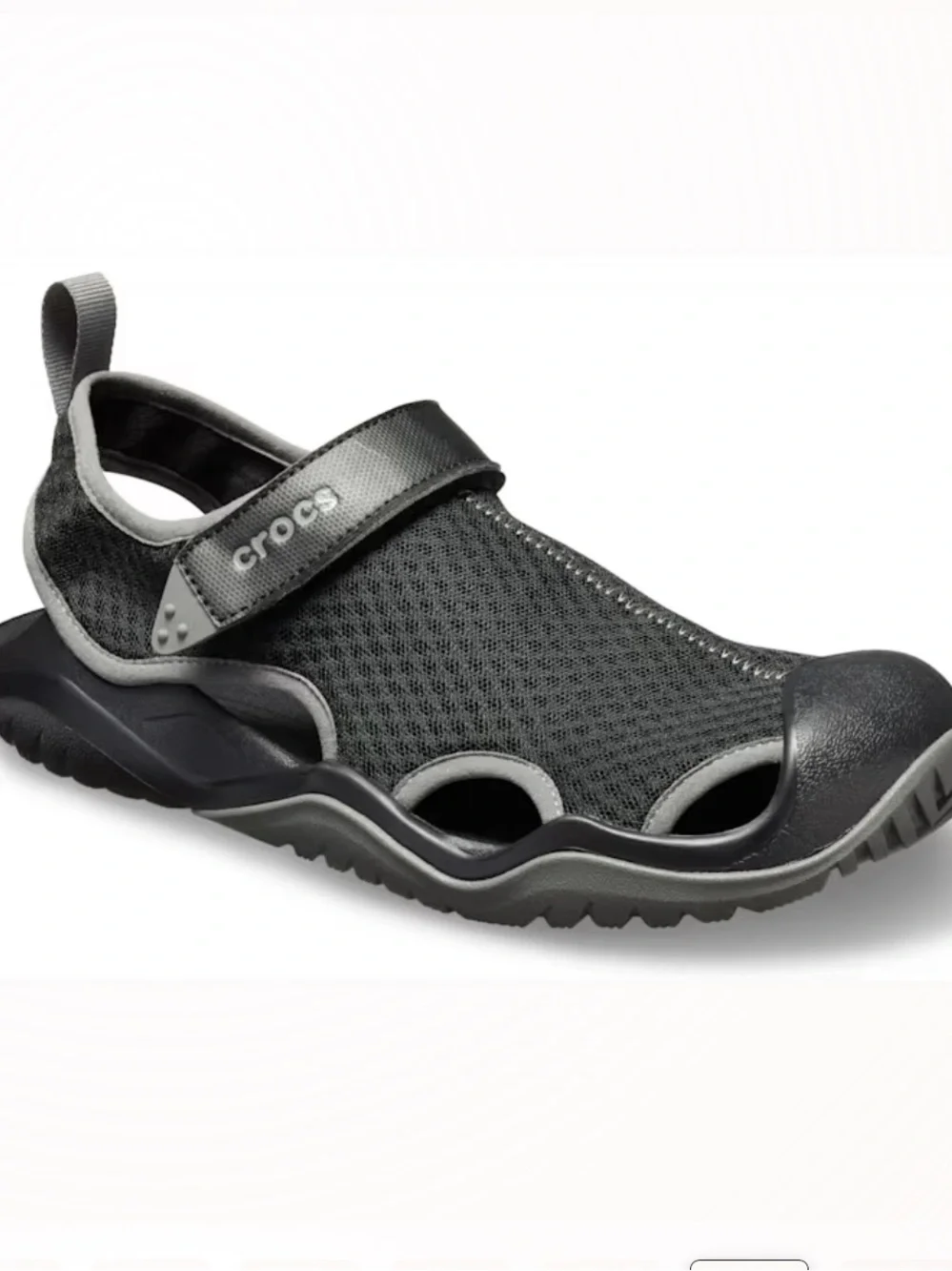 CROCS Swiftwater Mesh Deck Sandal Athletic Men’s Size 10 Black & Gray NEW